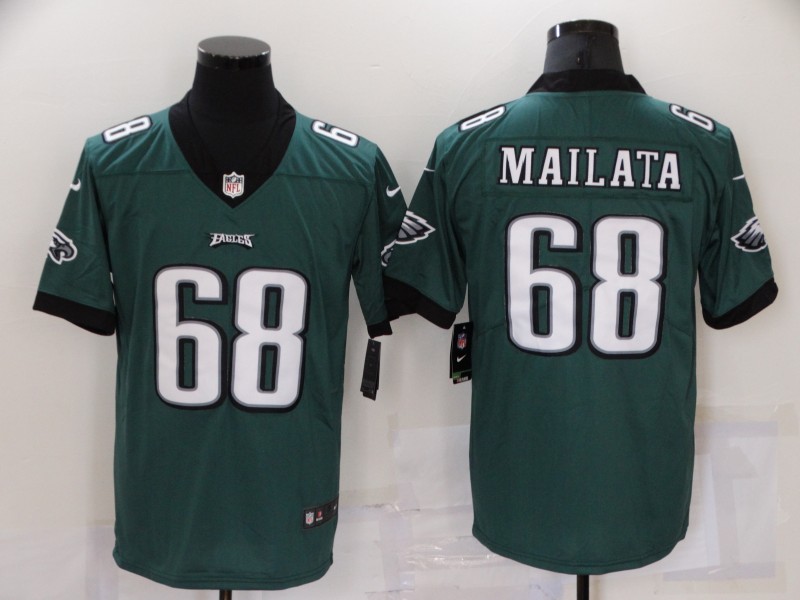 Men Philadelphia Eagles #68 Mailata Green Nike Limited Player 2021 NFL Jersey